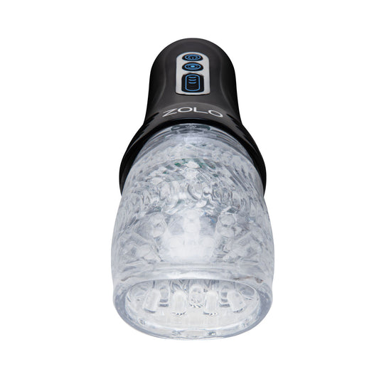 Zolo The Original Gawk Gawk - Clear USB Rechargeable Vibrating, Rotating & Thrusting Masturbator